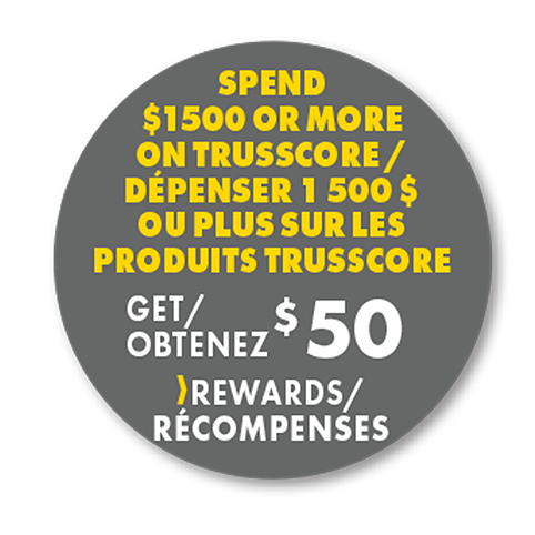 Get $50 Rewards when you spend $1,500 or more on Trusscore