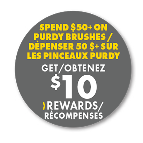Get $10 when you spend $50+ on Purdy Brushes