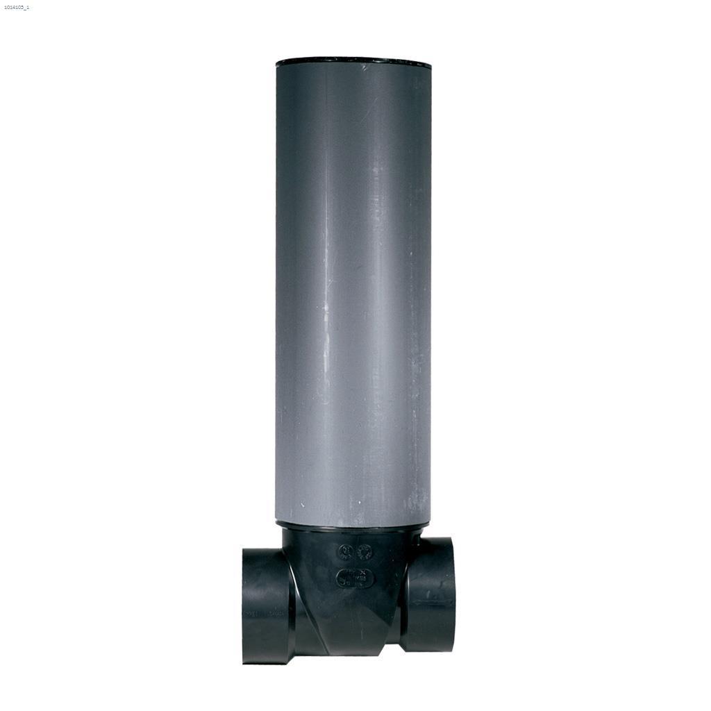 4" Backwater Valve Hub x Hub x MPT with Chimney