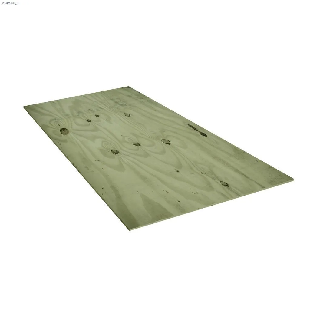 3/8'' x 4' x 8' Green Plywood Pressure Treated
