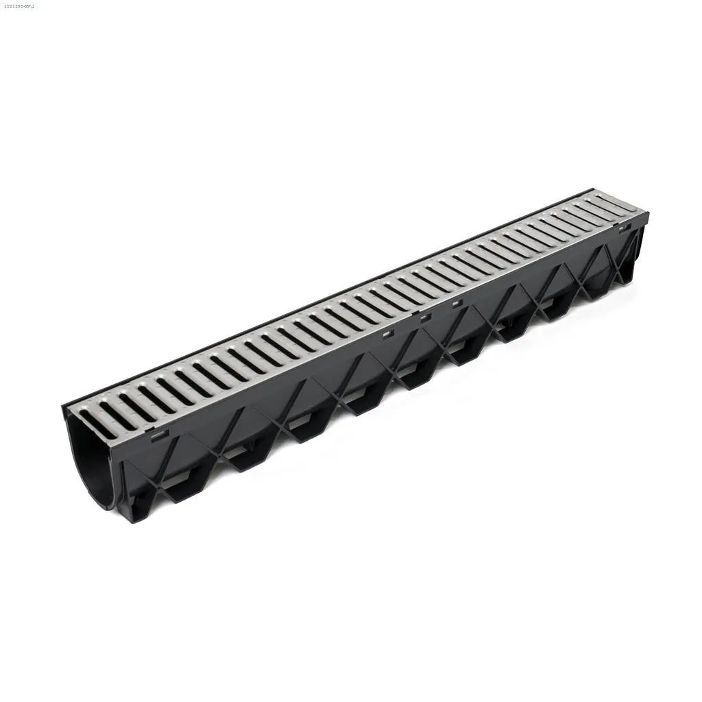 3 m Plastic Storm Drain Channel Stainless Steel Grate