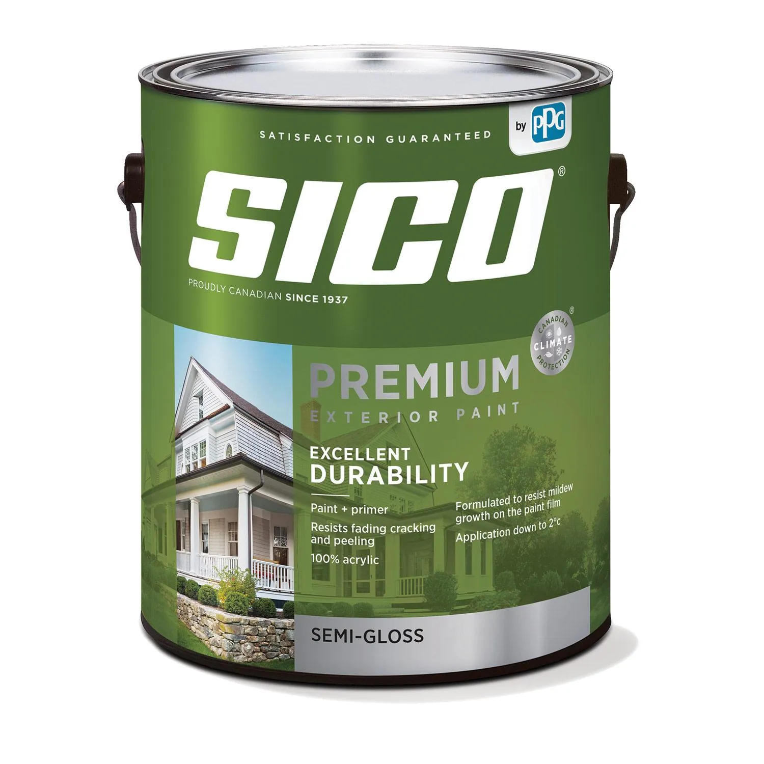 SICO Premium Exterior Paint Semi-Gloss White Base 3.78L