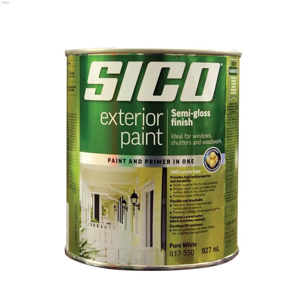 SICO Premium Exterior Paint Semi-Gloss White Base 946mL