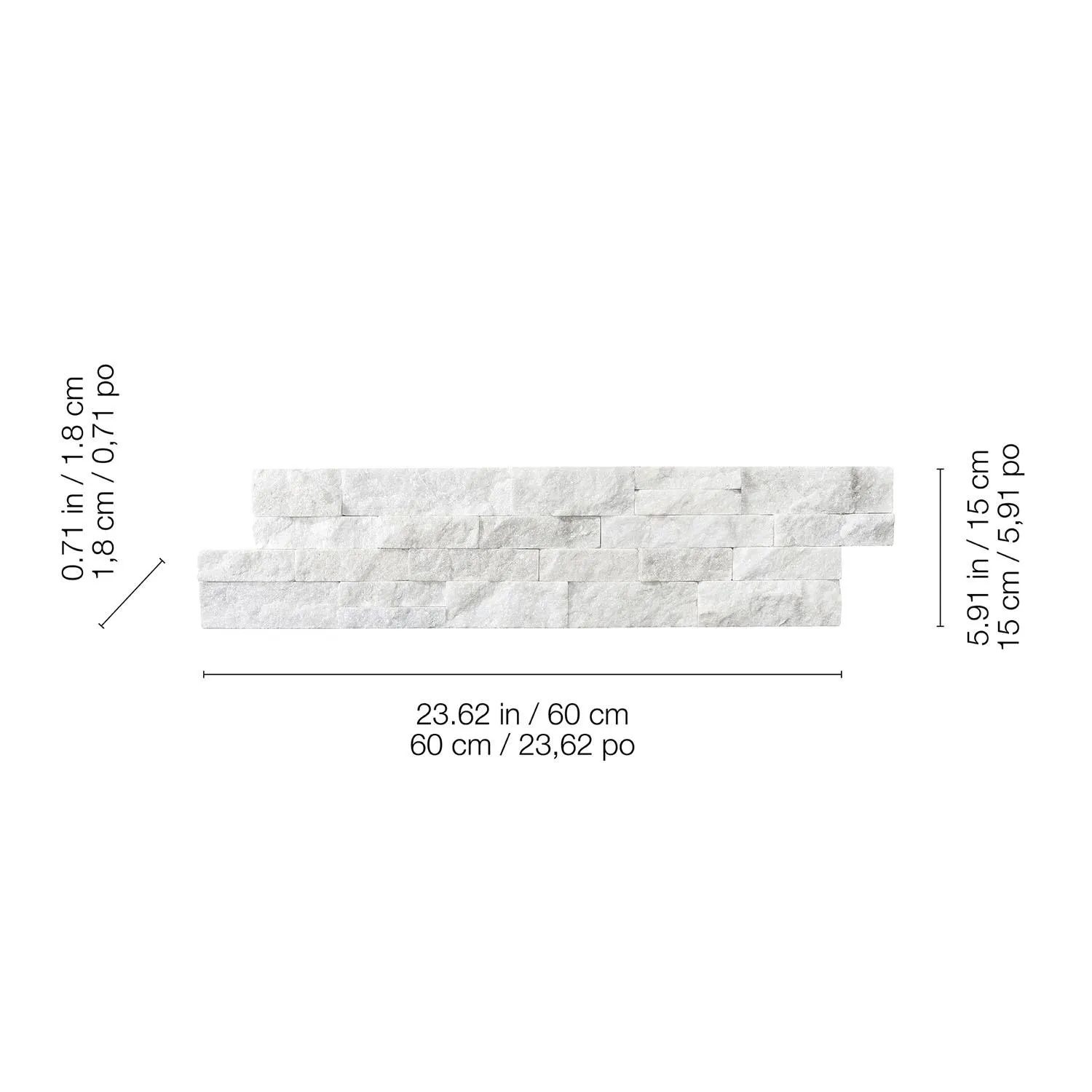 6" x 24" Ledger Stone Glacier 6 SqFt/Box