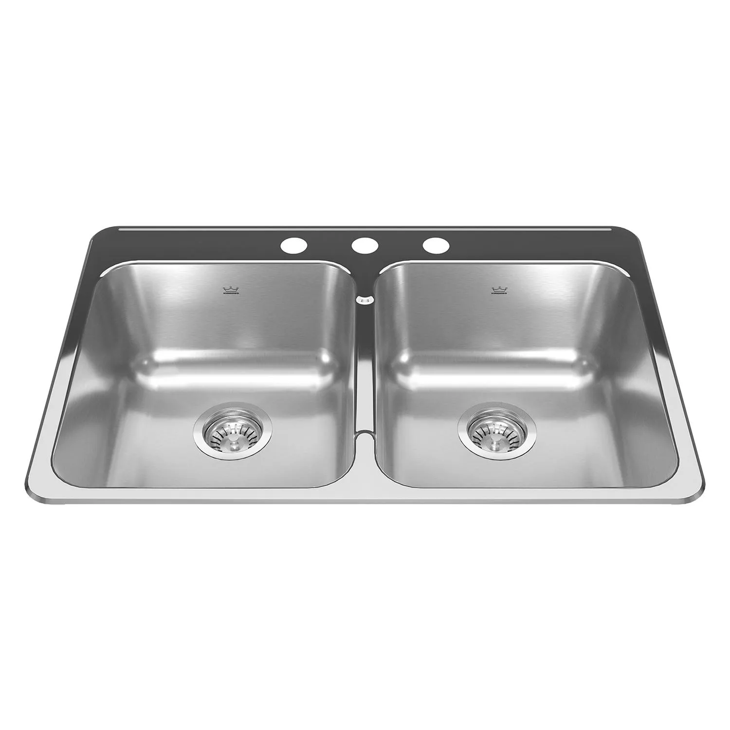 20" x 31" x 7" Double Bowl Kitchen Sink Stainless Steel