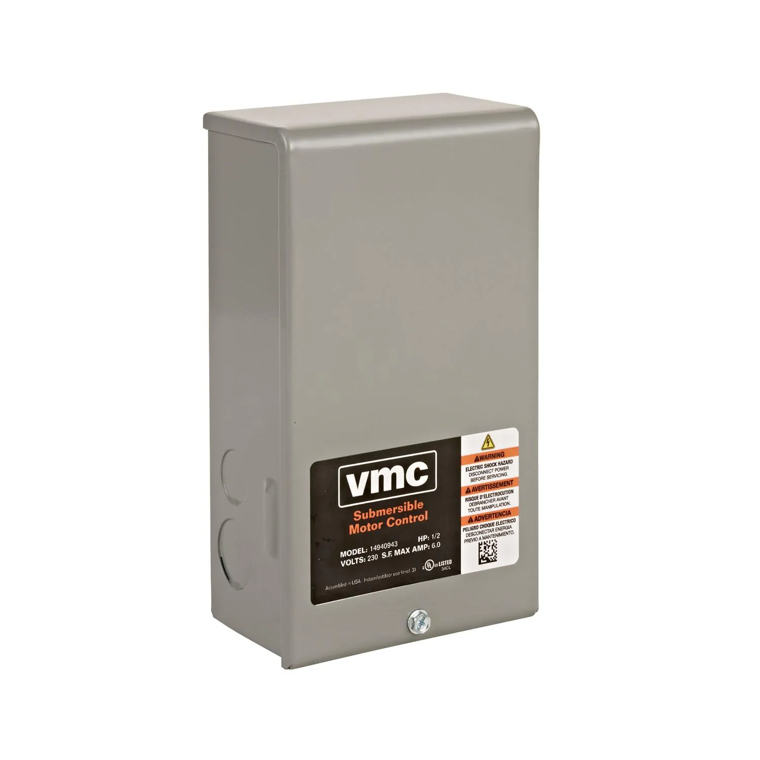 3/4 HP Submersible Pump Control Box 230 Volt